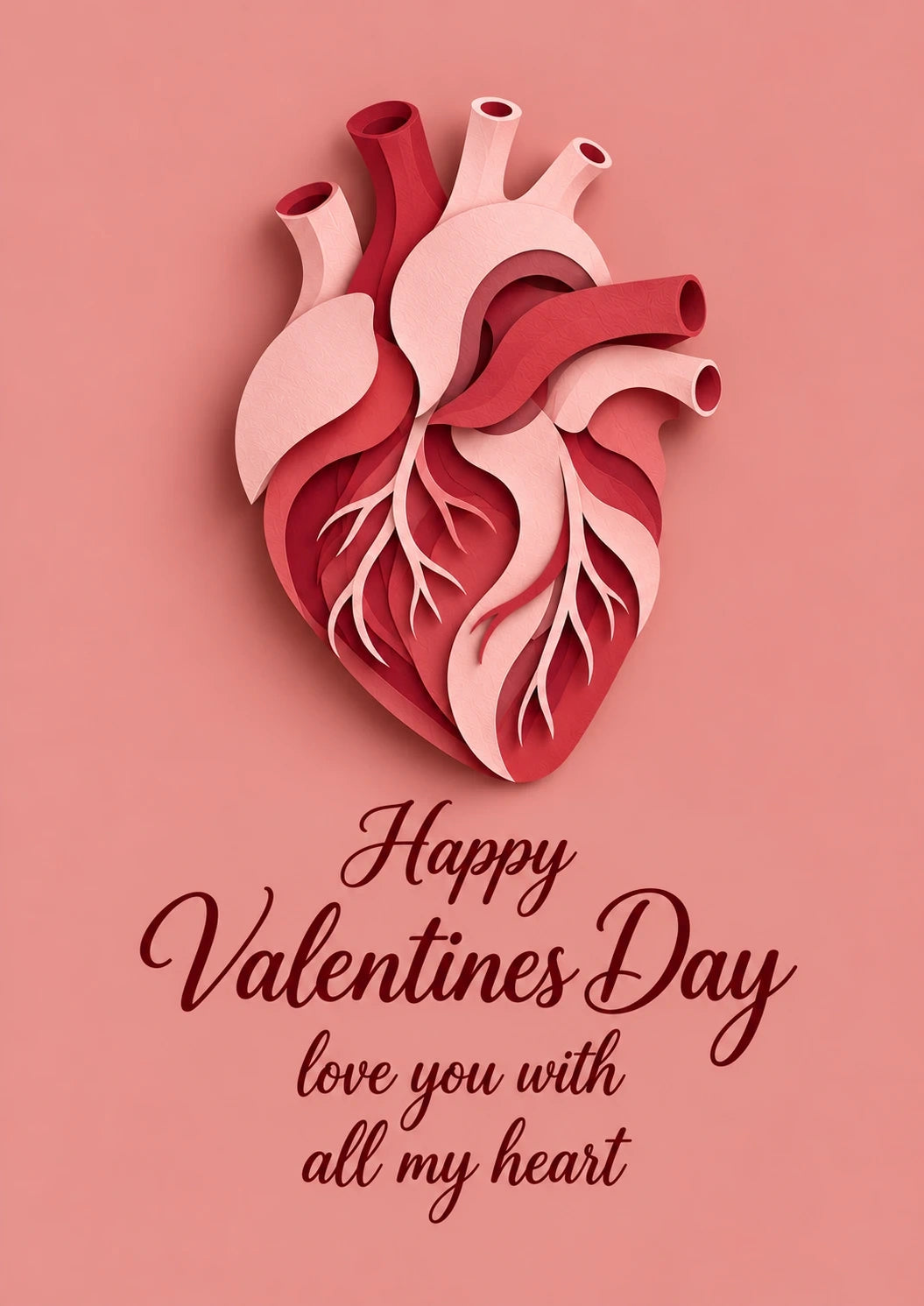 Valentine's day - Personalised Card — with punch holes