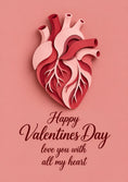 Load image into Gallery viewer, Anatomical Heart Valentine's Day Card for Fiancé

