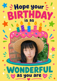 Load image into Gallery viewer, Birthdays - Personalised Card — with punch holes
