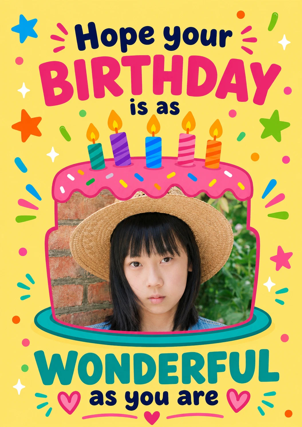 Hope Your Birthday Is As Wonderful Photo Upload Birthday Card