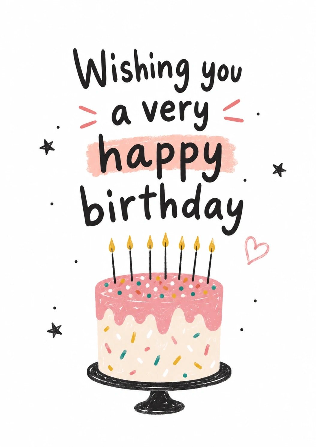 Birthdays - Personalised Card — with punch holes