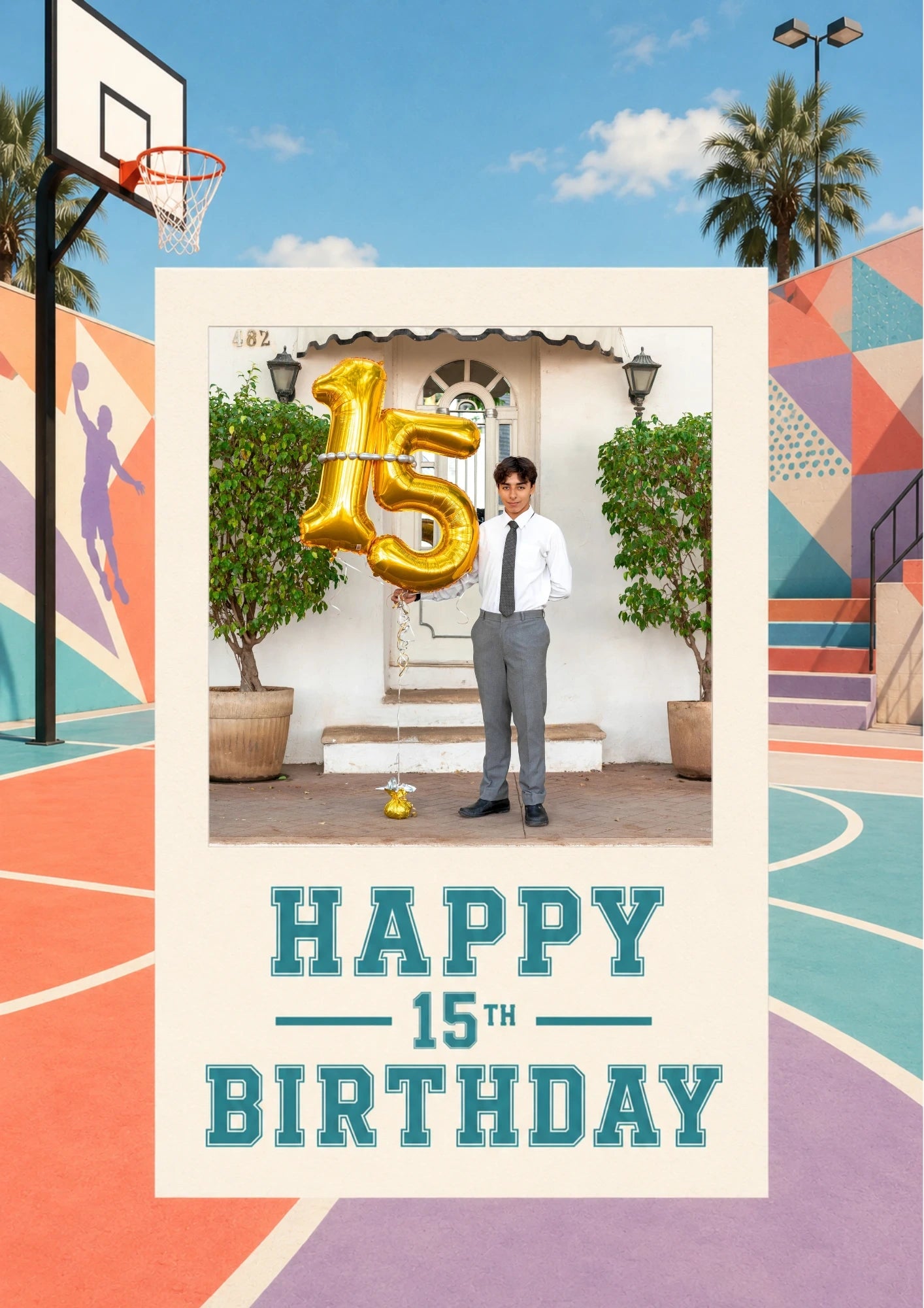 Birthdays - Personalised Card — with punch holes
