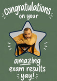 Load image into Gallery viewer, Green Star Amazing Exam Results Photo Upload Congratulations Card
