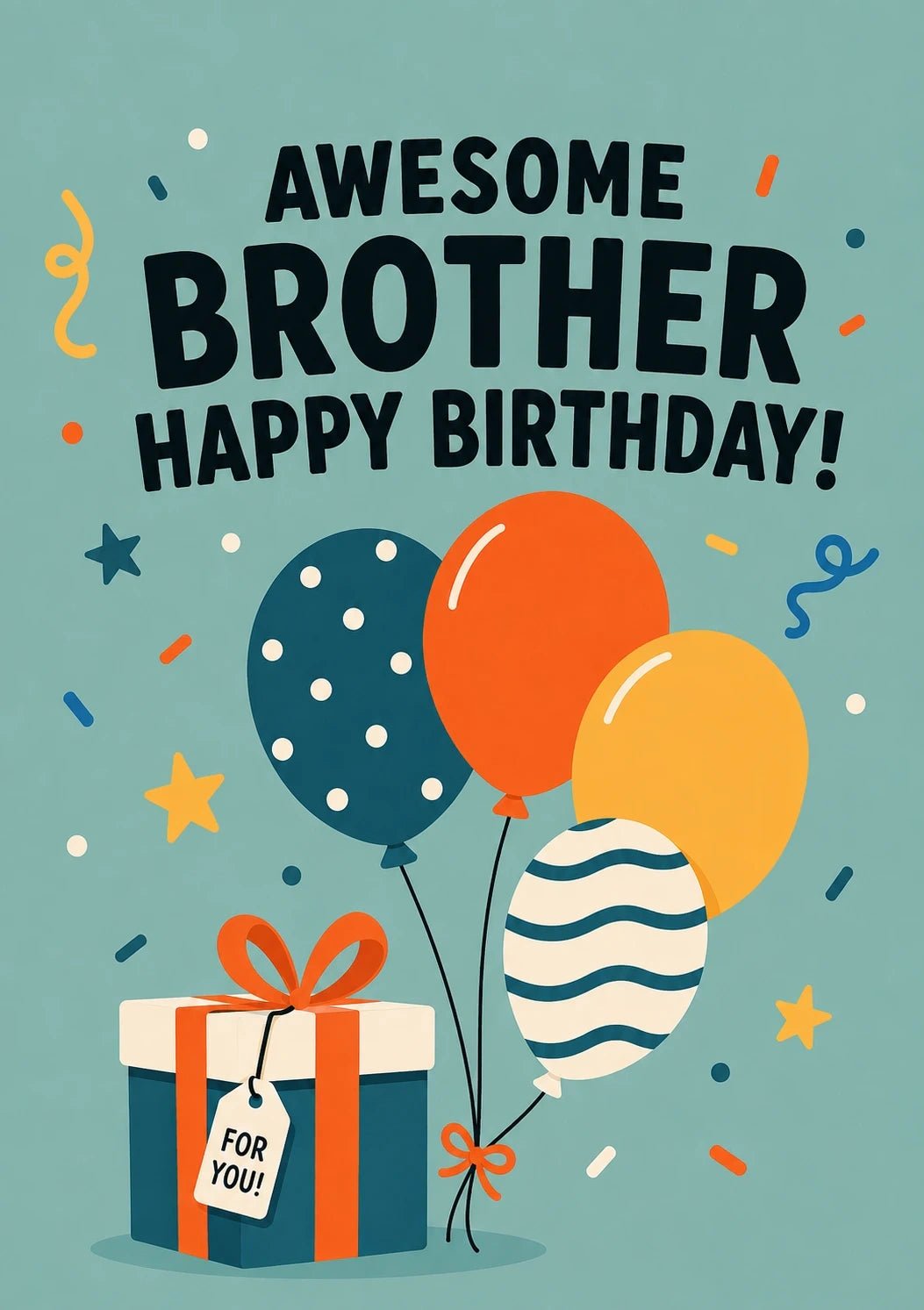 Birthdays - Personalised Card — with punch holes