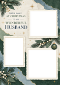 Load image into Gallery viewer, With Love Wonderful Husband Photo Upload Christmas Card for Him
