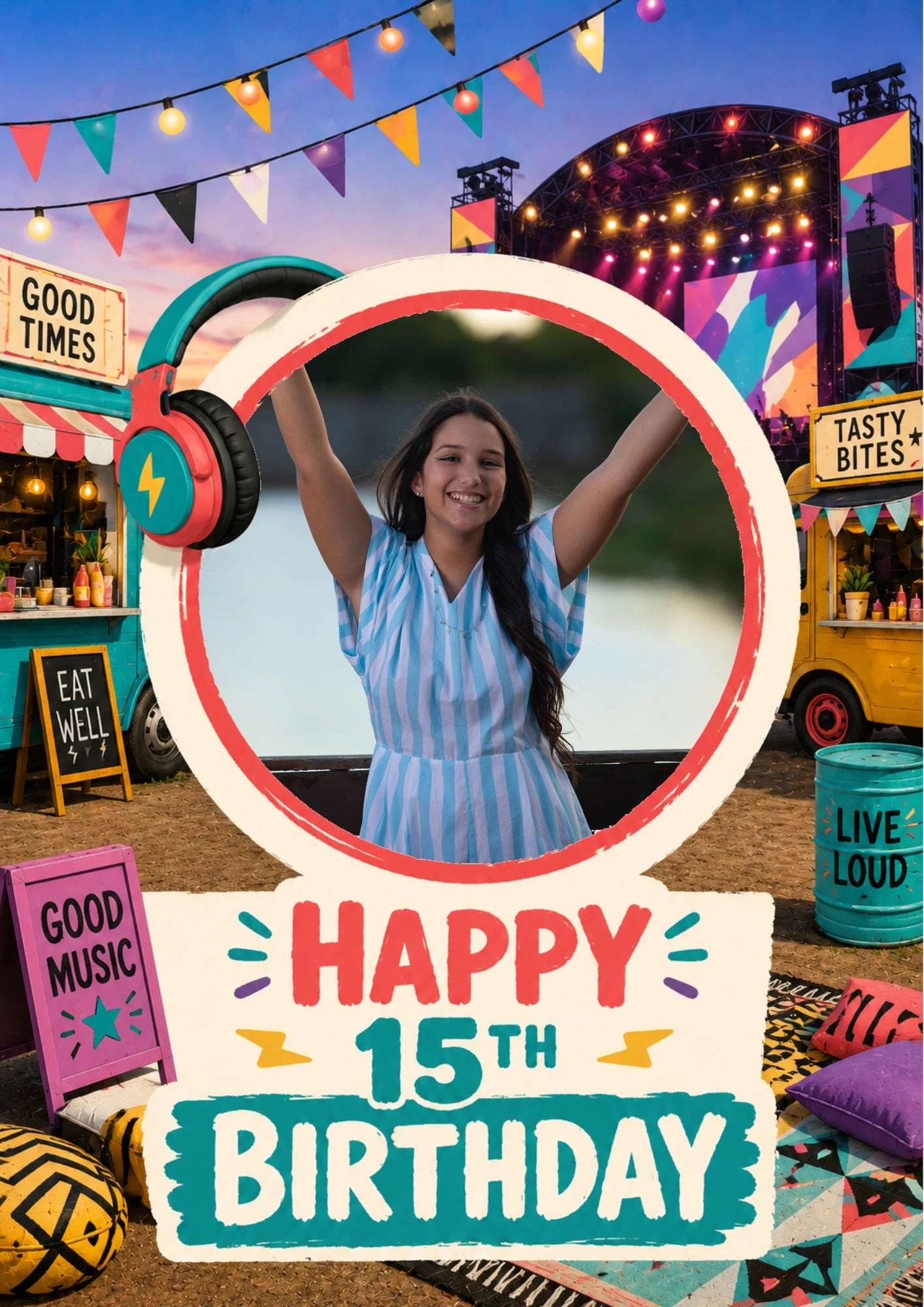 Birthdays - Personalised Card — with punch holes