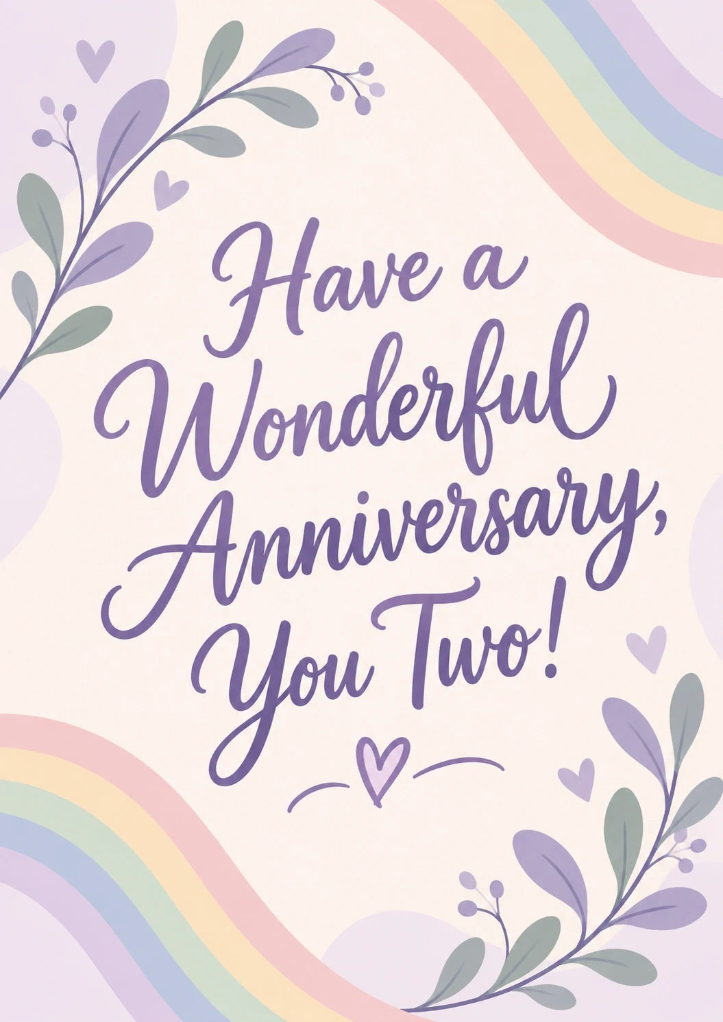 Anniversary - Personalised Card — with punch holes