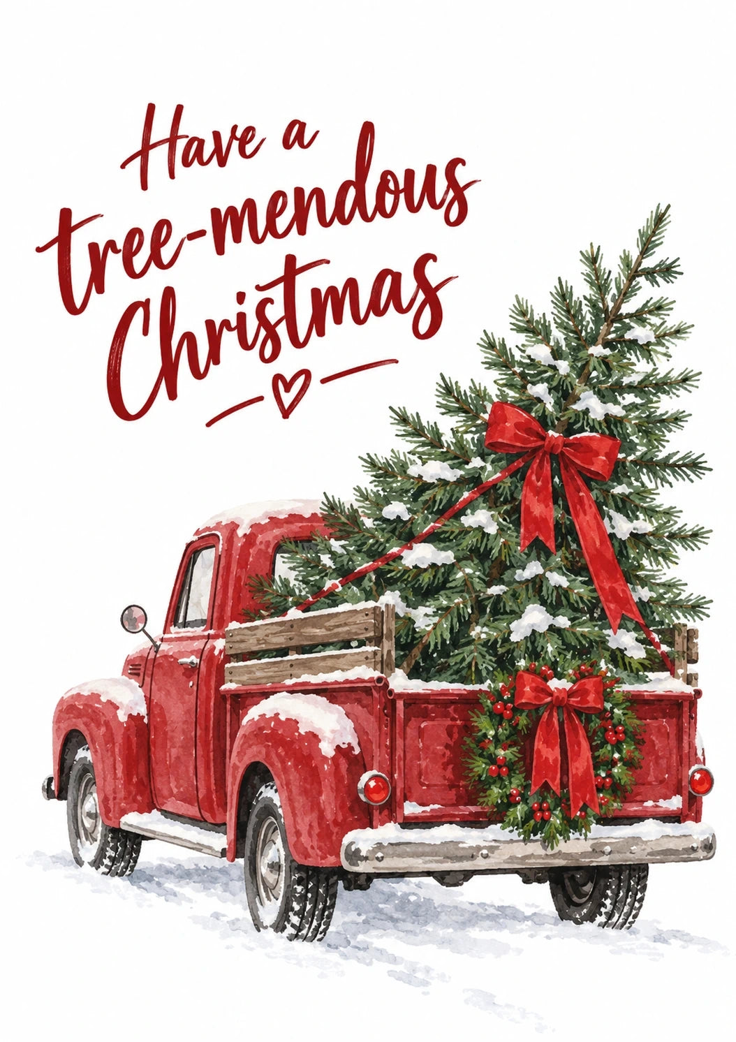 Christmas - Personalised Card — with punch holes