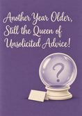 Load image into Gallery viewer, Funny Queen of Unsolicited Advice Birthday Card for Godmother
