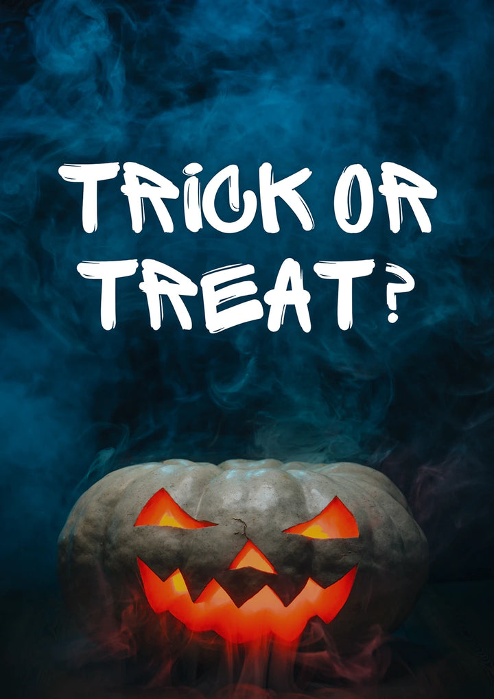 Glowing Jack-O-Lantern Trick or Treat Halloween Card