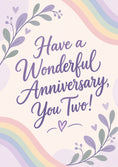 Load image into Gallery viewer, Rainbow Botanical Hearts Anniversary Card for Them
