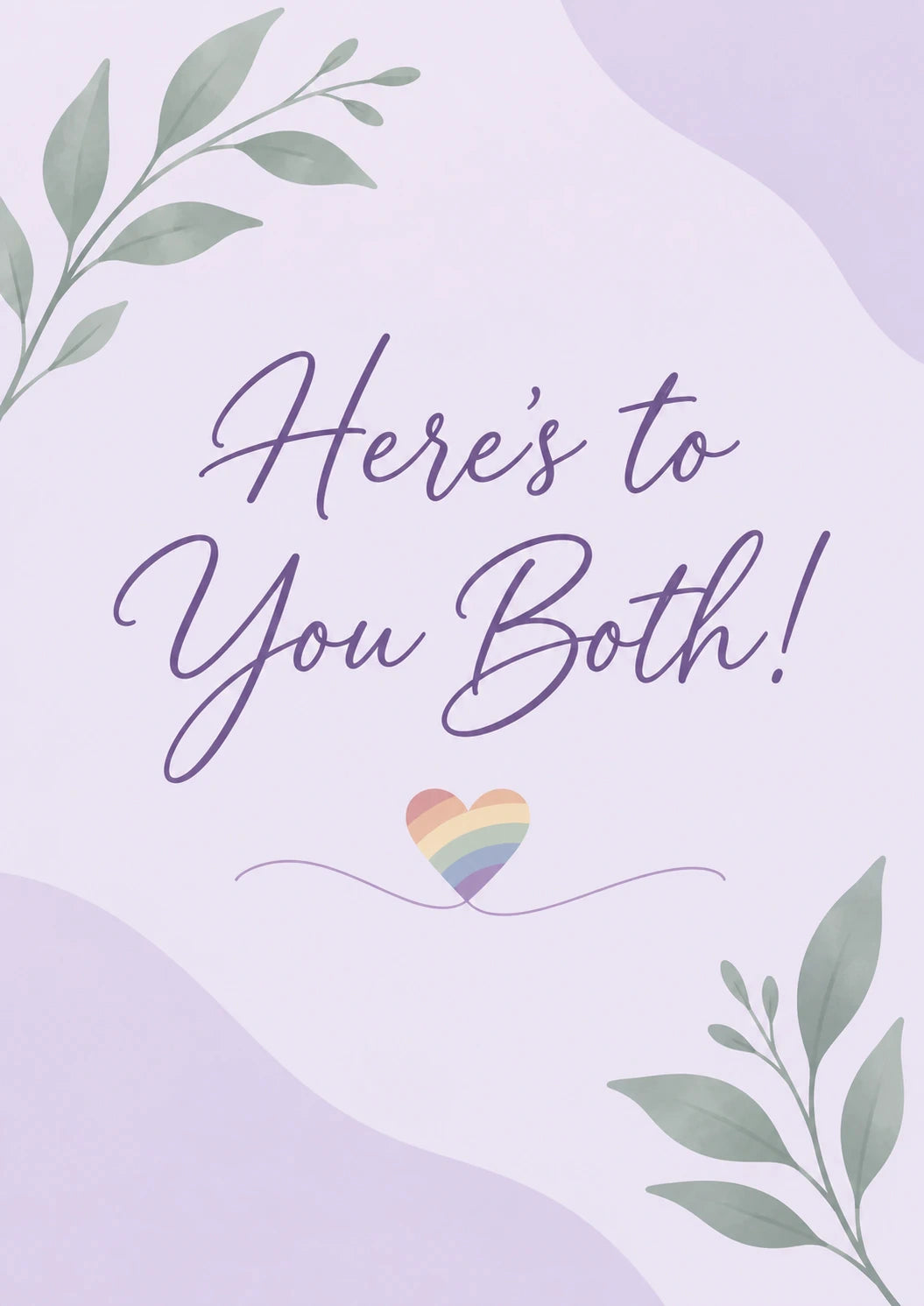 Rainbow Heart Floral Anniversary Card