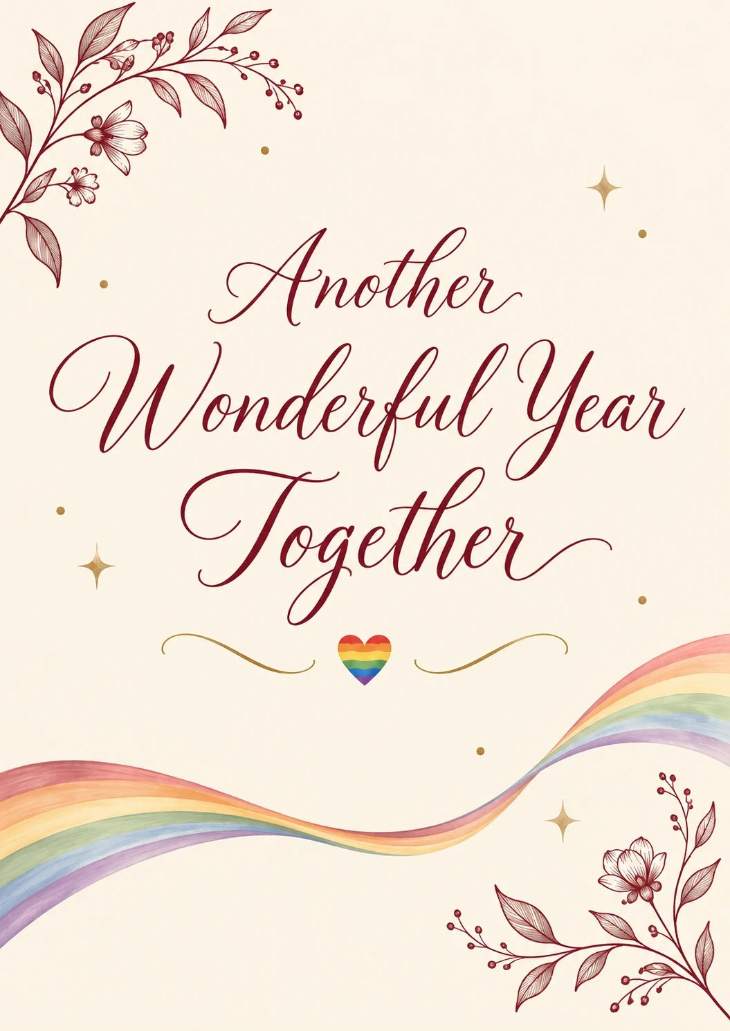 Anniversary - Personalised Card — with punch holes