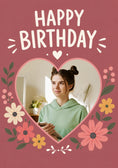 Load image into Gallery viewer, Birthdays - Personalised Card — with punch holes
