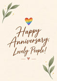 Load image into Gallery viewer, Anniversary - Personalised Card — with punch holes
