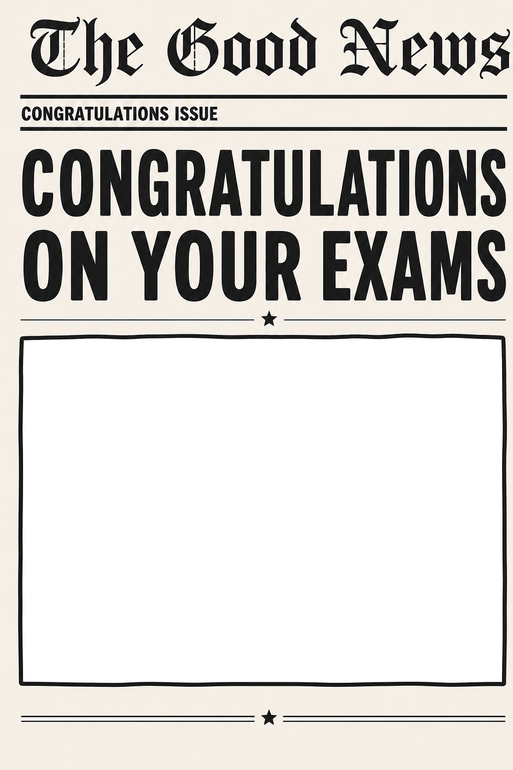 The Good News Newspaper Photo Upload Congratulations Card