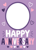 Load image into Gallery viewer, Colourful Hearts and Typography Photo Upload Anniversary Card
