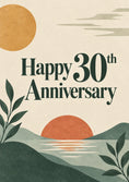 Load image into Gallery viewer, Boho Sunset Landscape Happy 30th Anniversary Card
