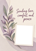 Load image into Gallery viewer, Purple Floral From the Heart Photo Upload Sympathy Card for Best Friend
