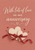 Load image into Gallery viewer, With Lots of Love Cream Hearts 1st Anniversary Card for Wife
