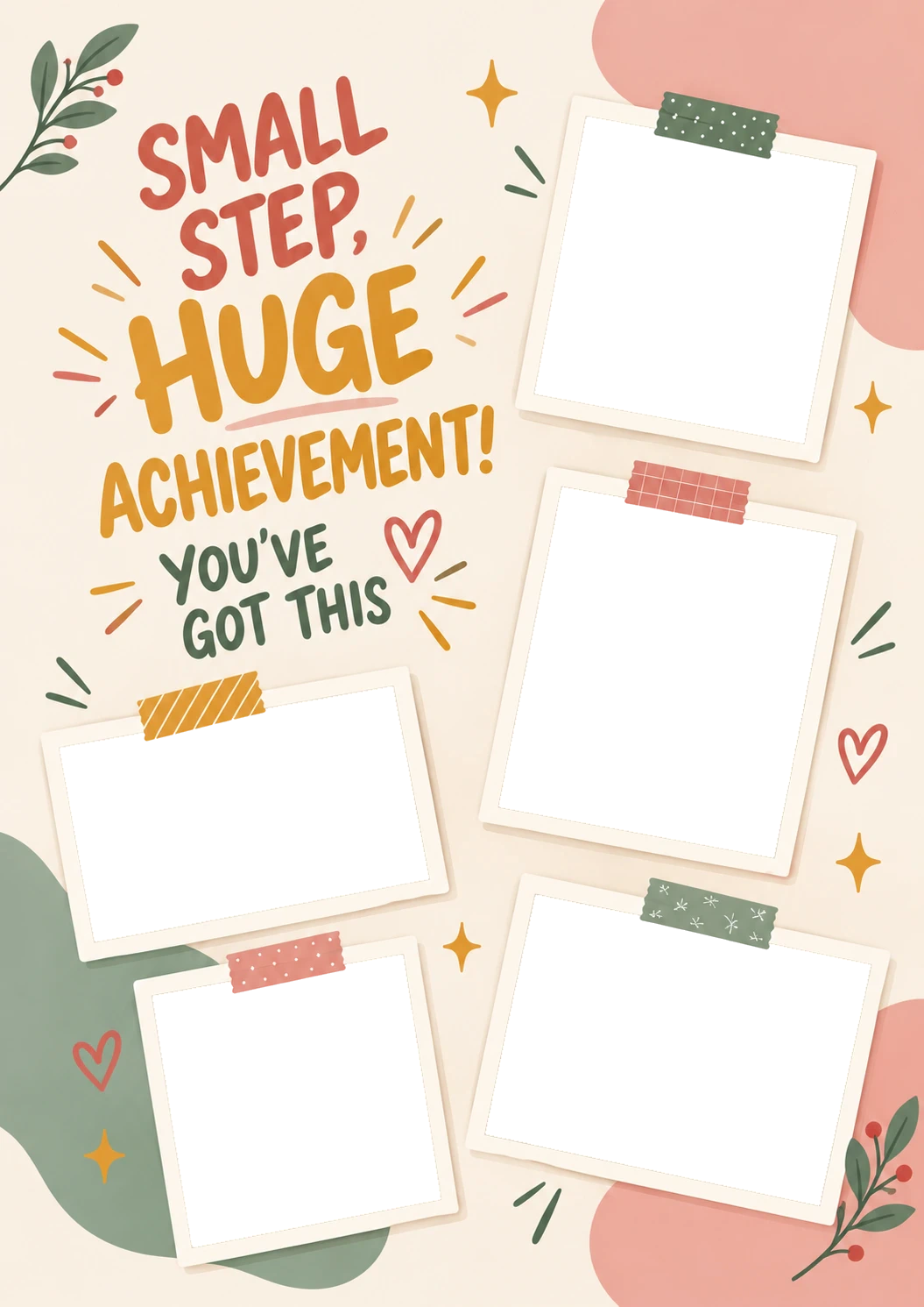 Small Step Huge Achievement 6 Photo Upload Congratulations Card for Niece