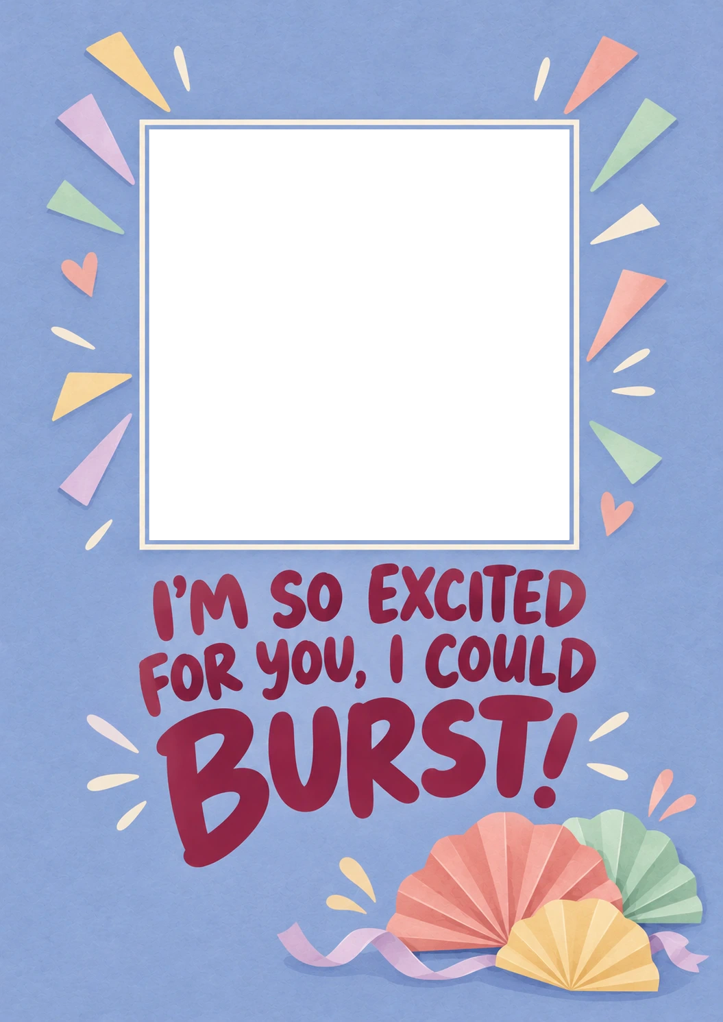 Funny I Could Burst Couple Photo Upload New Baby Card