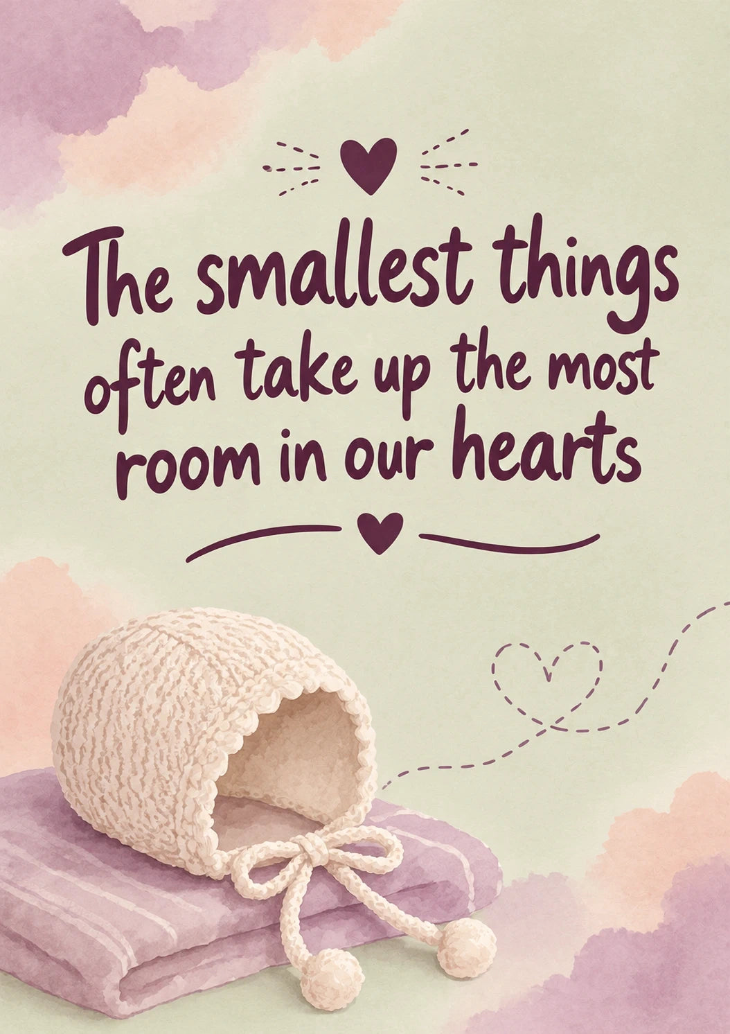 Smallest Things From the Heart new baby Card for Cousin