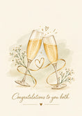 Load image into Gallery viewer, Champagne Flutes Toast Anniversary Card for Her

