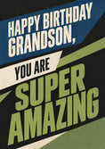 Load image into Gallery viewer, Super Amazing Bold Retro Grandson Birthday Card for Him
