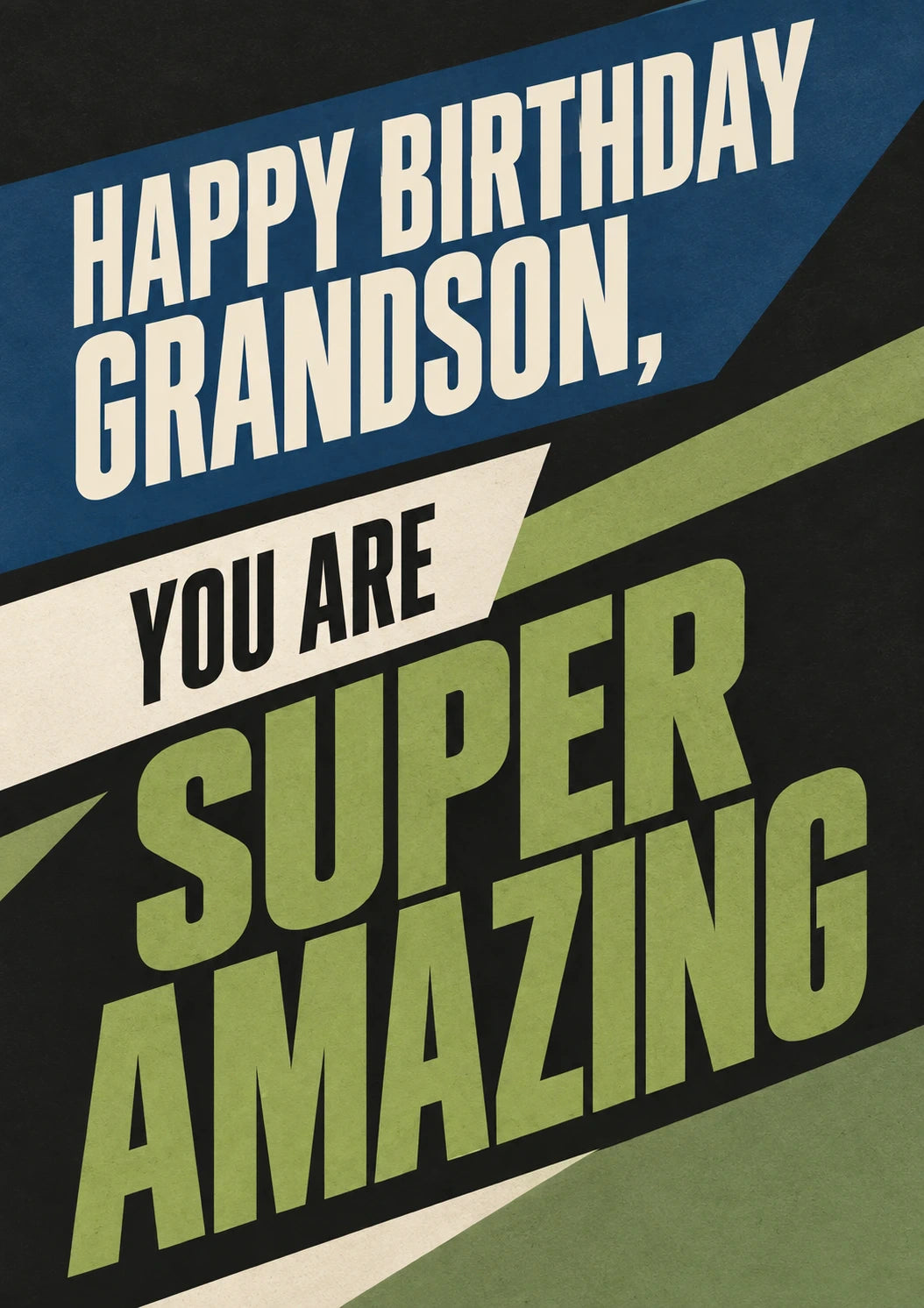 Super Amazing Bold Retro Grandson Birthday Card for Him