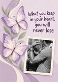 Load image into Gallery viewer, Purple Butterfly From the Heart Photo Upload Sympathy Card for Best Friend
