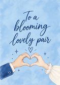 Load image into Gallery viewer, Blooming Lovely Pair Heart Hands Anniversary Card
