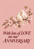 Load image into Gallery viewer, White Doves Cherry Blossom 25th Anniversary Card for Husband

