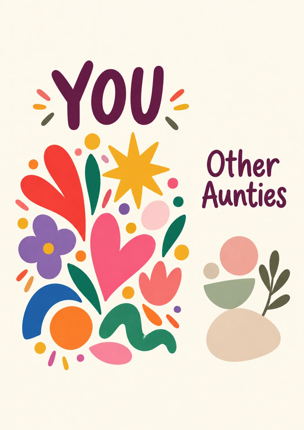 Funny You vs Other Aunties Christmas Card for Her