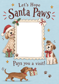 Load image into Gallery viewer, Funny Santa Paws Dogs Photo Upload Birthday Card
