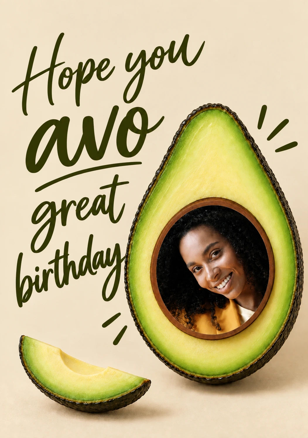 Funny Avo Great Birthday Photo Upload Birthday Card for Her