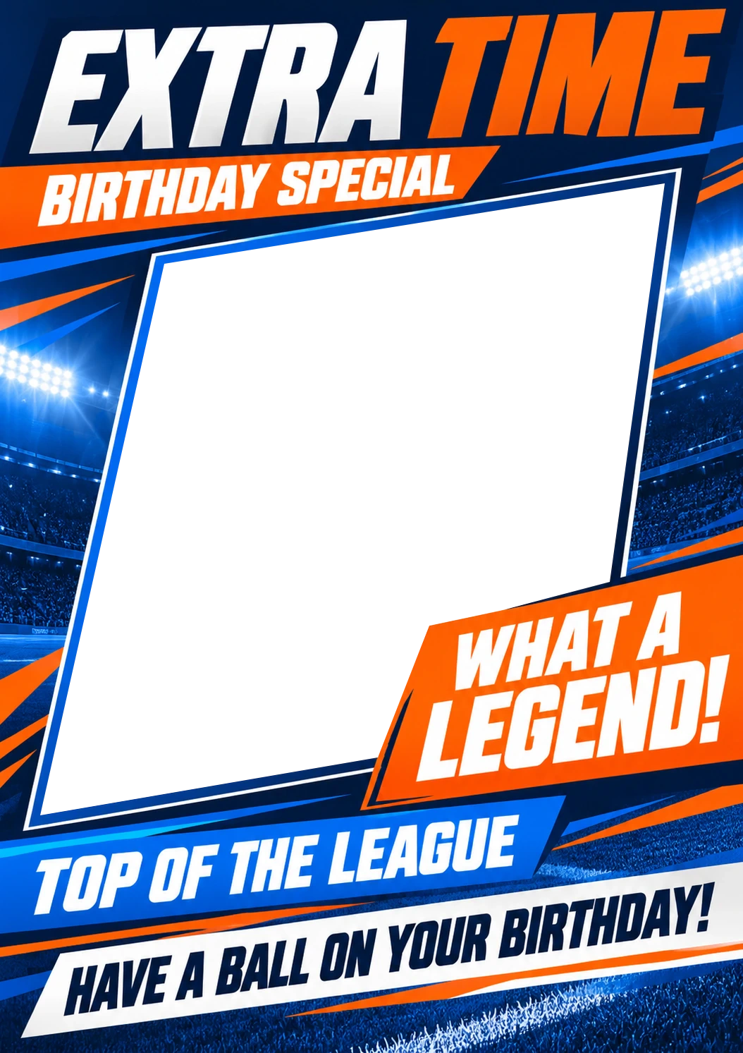 Football Stadium Magazine Spoof Photo Upload Birthday Card