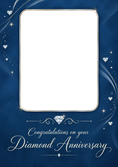 Load image into Gallery viewer, Diamond Sparkle Frame Photo Upload Anniversary Card
