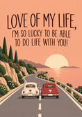 Load image into Gallery viewer, Love of My Life Scenic Road Trip Valentine's Day Card for Fiancé
