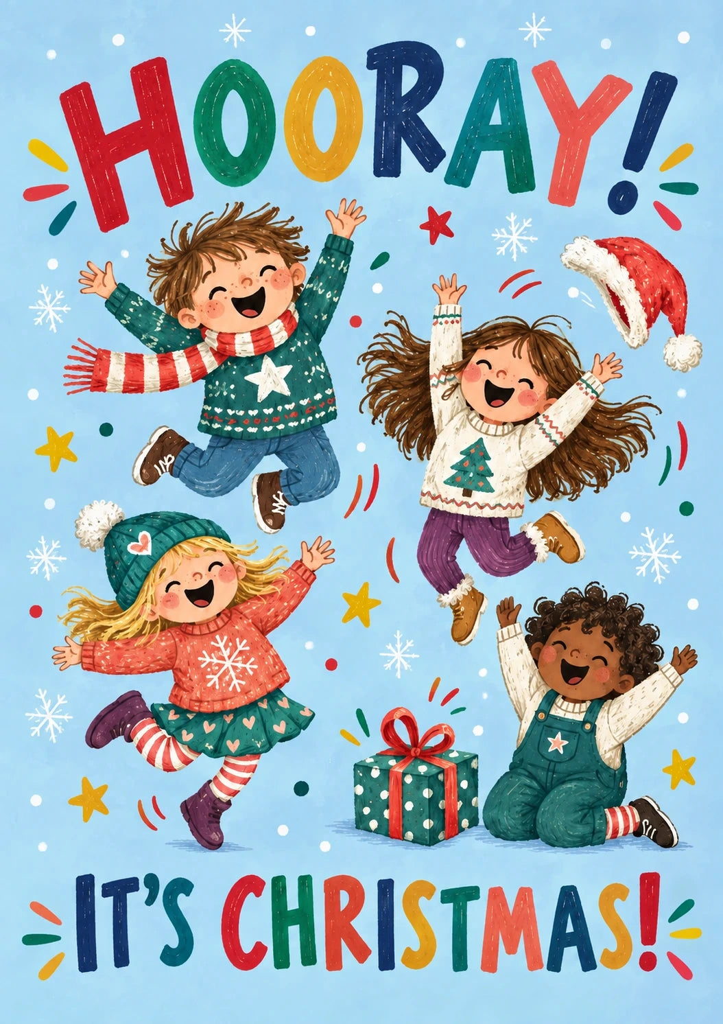 Christmas - Personalised Card — with punch holes