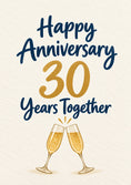 Load image into Gallery viewer, Champagne Toast 30th Anniversary Card for Mum and Dad
