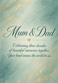 Load image into Gallery viewer, Mum & Dad Green Marble 30th Anniversary Card
