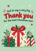 Load image into Gallery viewer, From the Heart Thank You Christmas Card for Niece
