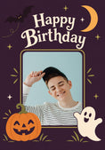 Load image into Gallery viewer, Spooky Halloween Photo Upload Birthday Card for Him
