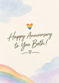 Load image into Gallery viewer, Rainbow Heart Pride Anniversary Card for Them
