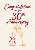 Load image into Gallery viewer, Champagne Toast 30th Anniversary Card for Couple
