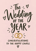 Load image into Gallery viewer, Wedding of the Year Gold Rings Wedding Card
