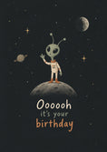Load image into Gallery viewer, Funny Alien Astronaut on the Moon Birthday Card for Him
