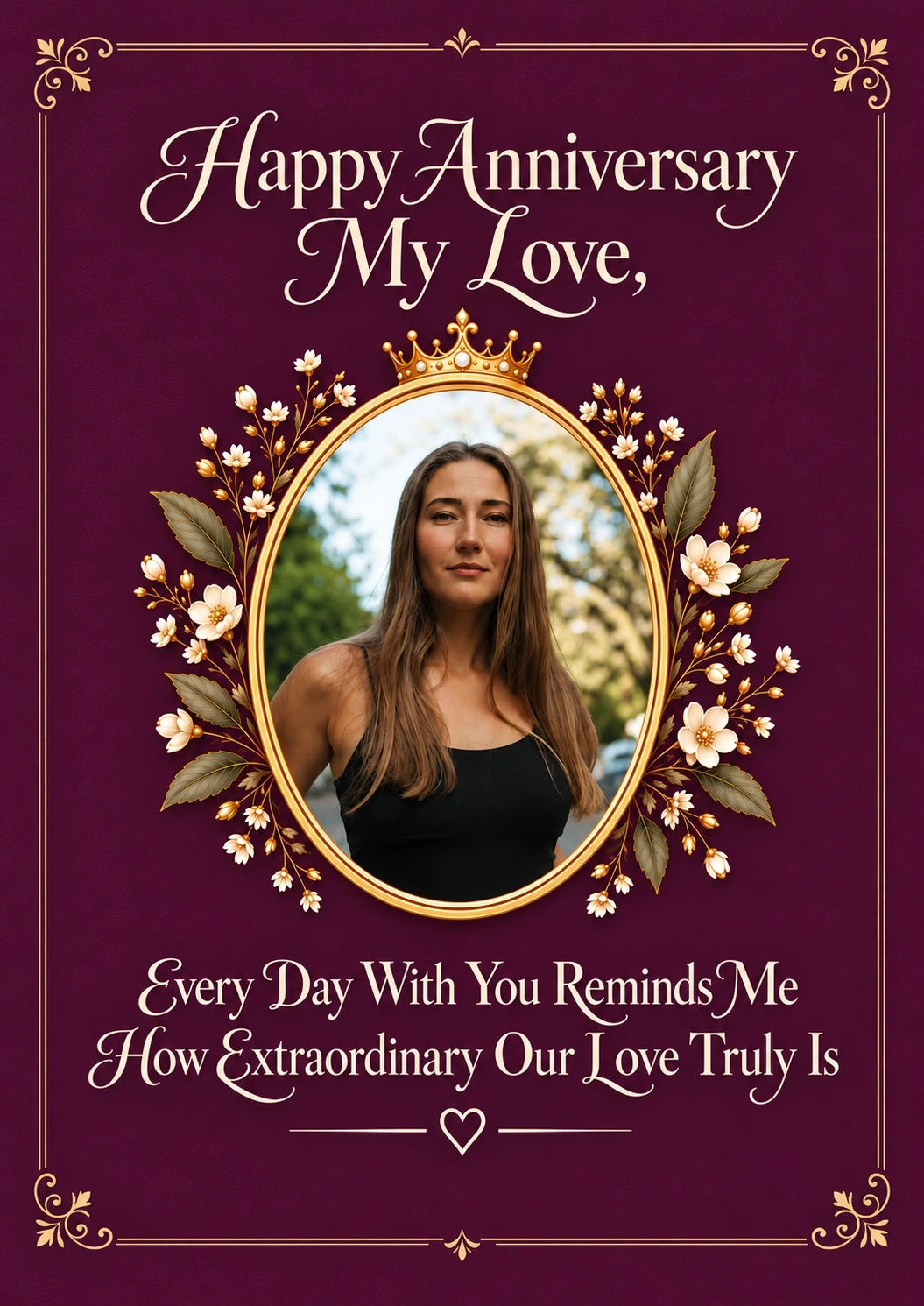 Anniversary - Personalised Card — with punch holes