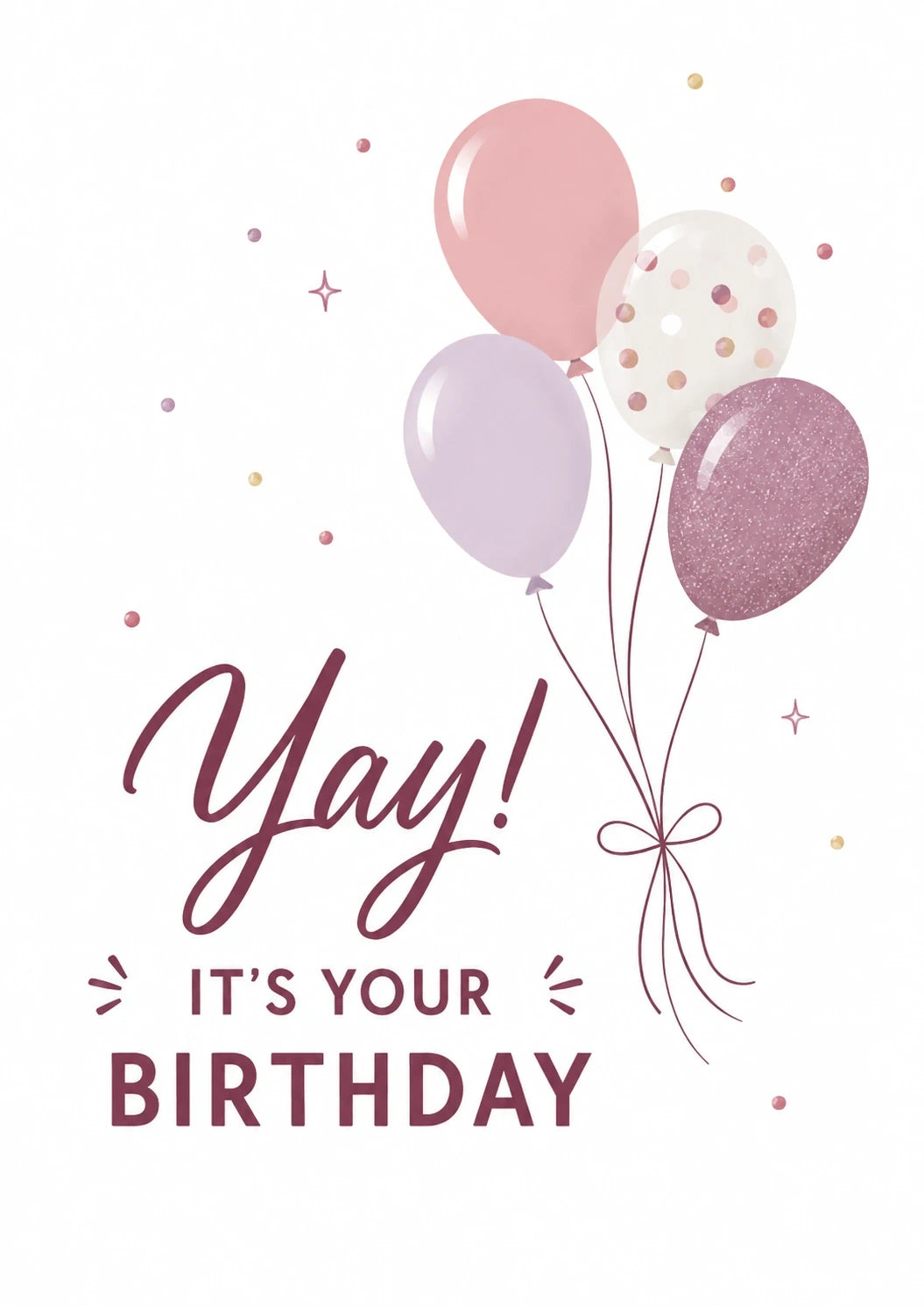 Birthdays - Personalised Card — with punch holes